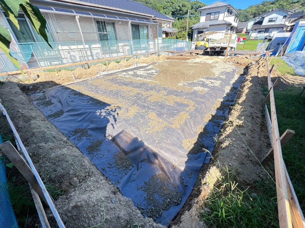 KY様邸 テクトンシート敷込・転圧