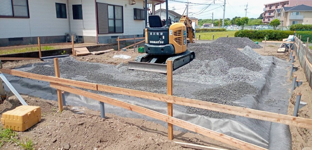 HK様邸　基礎下地作り